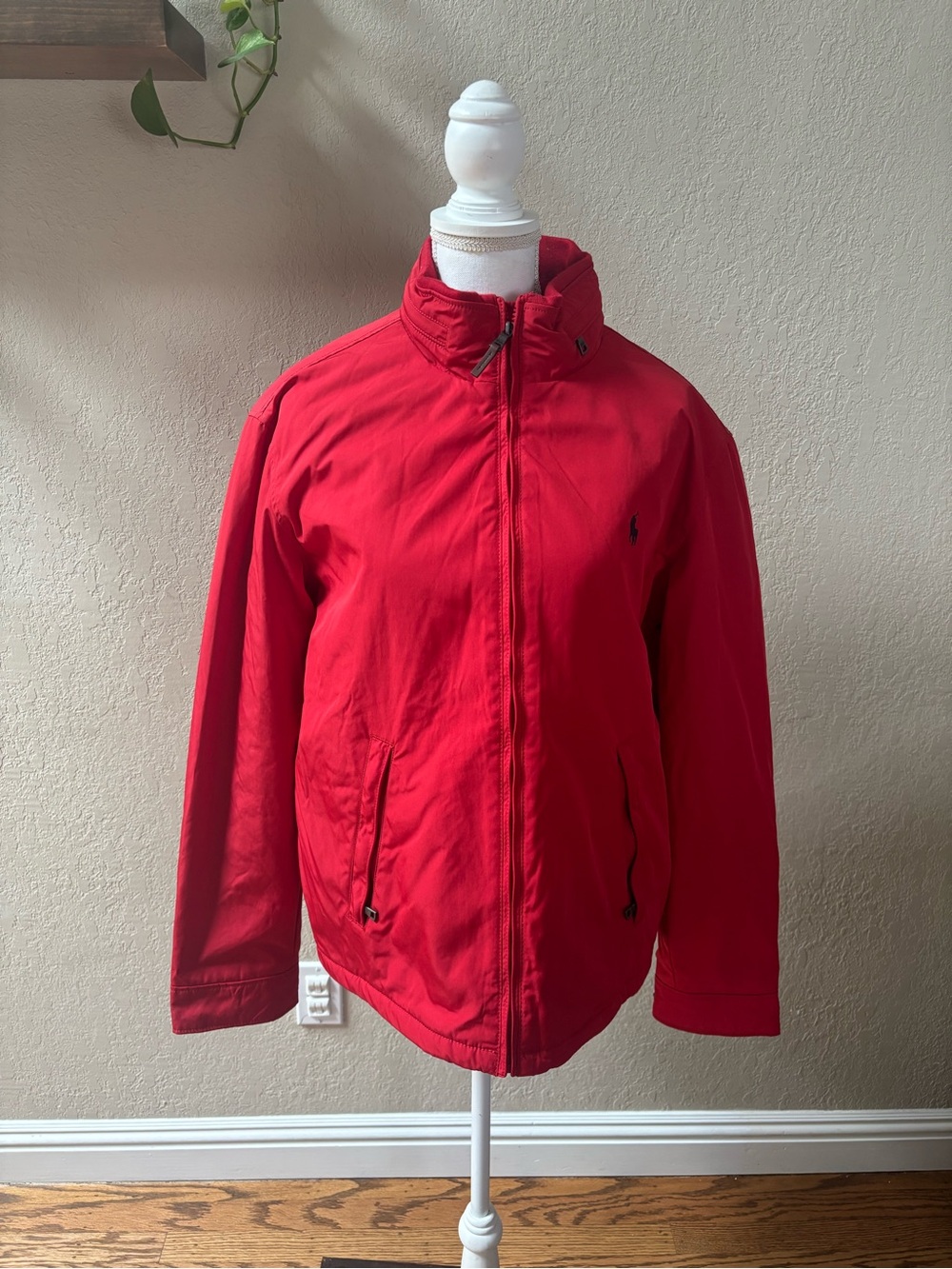 NWT Ralph Lauren Bright Red Zip-Up Jacket